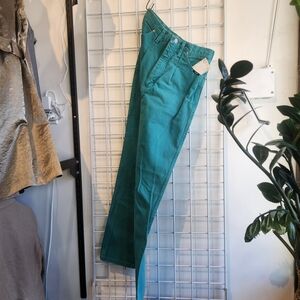 80s Vintage Teal Straight-Leg Jeans By Wrangler